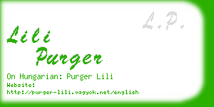 lili purger business card